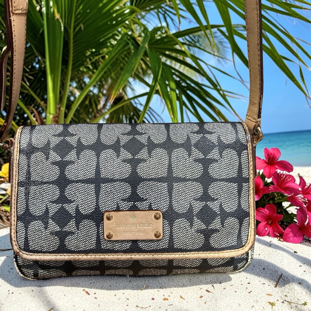 Kate Spade Black and Gold Crossbody Bag